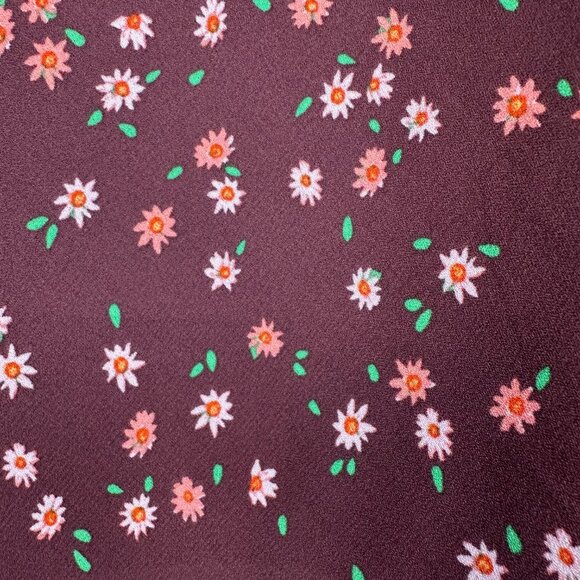 Wild Fable Burgundy Chiffon Floral Mini Skirt 1X - NEW - Picture 10 of 10